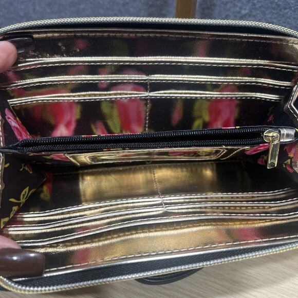 Besty Johnson XoXo Gold Bow Wallet Black & White - Picture 5 of 13